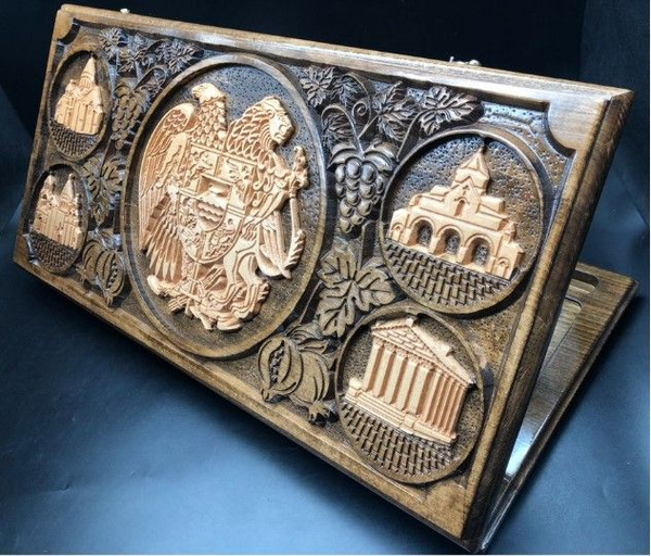 Нарды Деревянные Резные "Герб Армении", 50см - купить с доставкой по ...