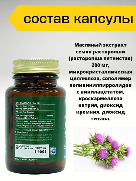 Nutraxin Milk Thistle (расторопша) - купить с доставкой по выгодным ...