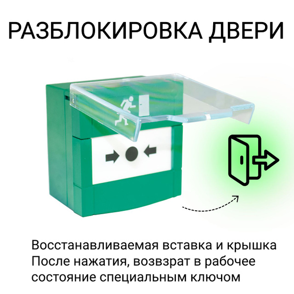 Устройство разблокировки двери с восстанавливаемой вставкой TS-ERButton ...