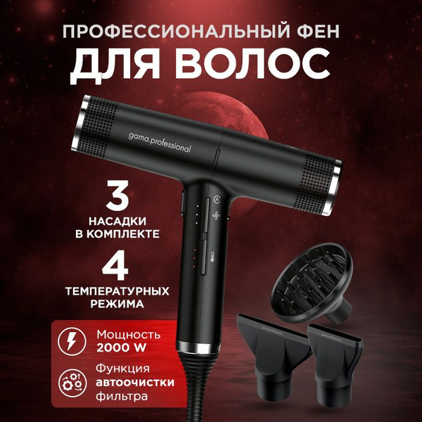 Фен для волос GA.MA IQ PERFETTO Розовый, черный - купить по выгодным ...