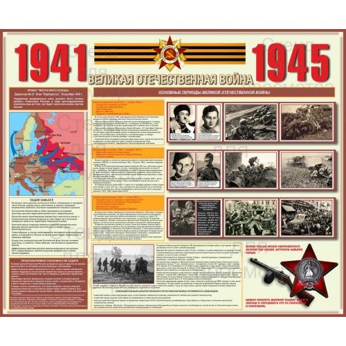 Информационный стенд "Великая Отечественная война 1941-1945 г" - купить ...