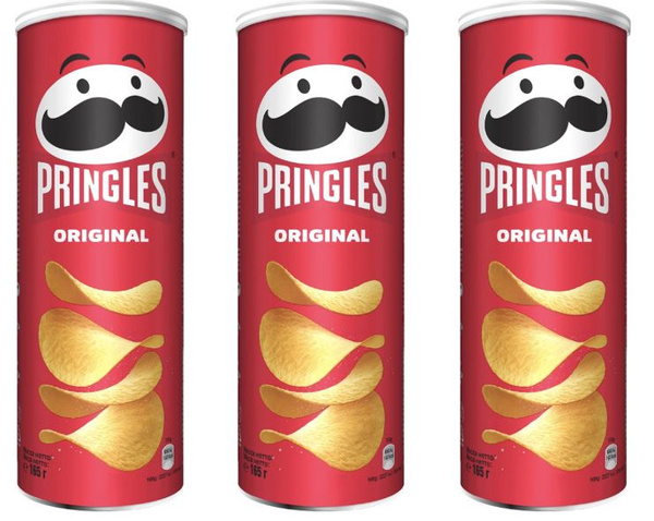 Чипсы Pringles Оригинал, 165гр. 3 штуки - купить с доставкой по ...