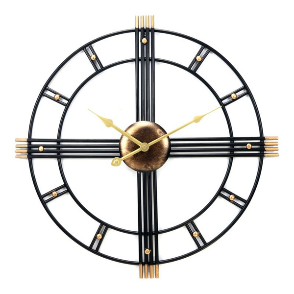 Римские бесшумные настенные часы из кованого металла/60 см - купить по ...