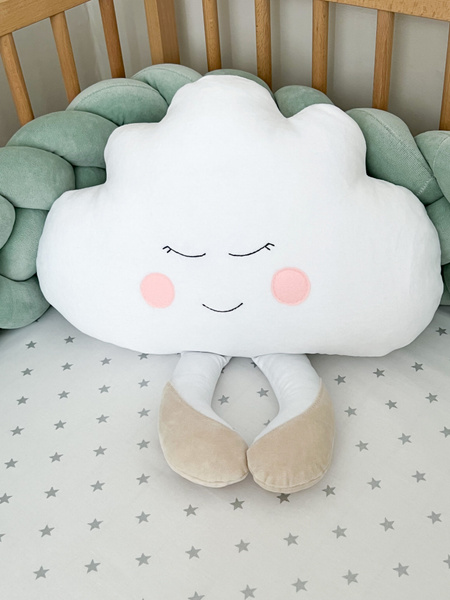 Подушка облачко декоративная, подушка-игрушка в детскую кроватку купить ...