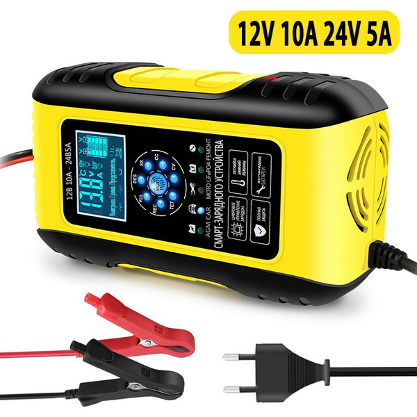 12V 10A 24V 5A Зарядное устройство для автомобильных батарей Импульсный ...