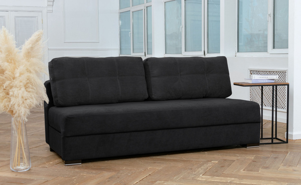 Диван-кровать Карди_Catania black, механизм Еврокнижка, 200х100х100 см ...
