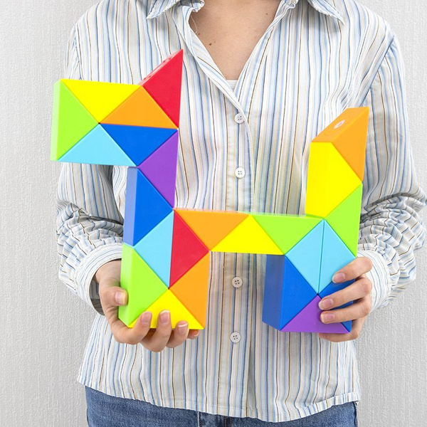 Головоломка Большая змейка Рубика 24 блока Diansheng Rainbow Large ...