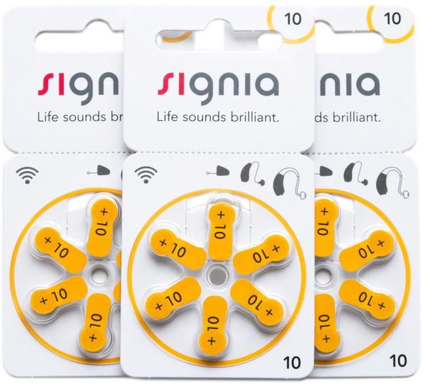 Signia Батарейка PR70 (ZA10, V10, DA230), Воздушно-цинковый тип, 1,4 В ...