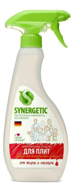 Средство для чистки плит и духовок спрей SYNERGETIC от жира и нагара, 0 ...