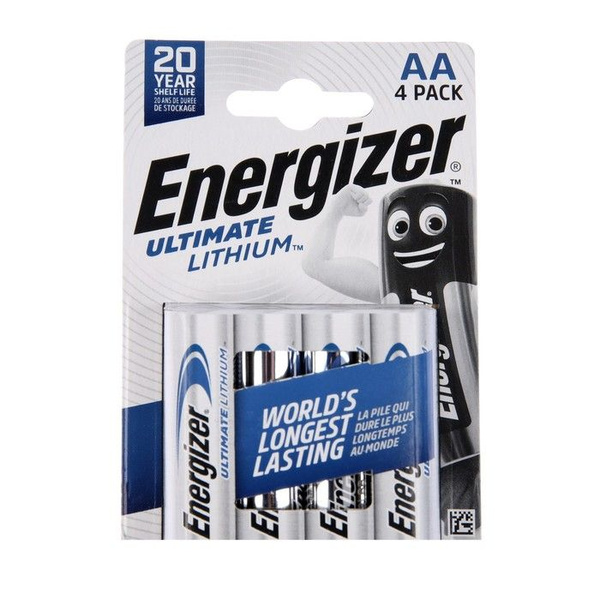 Батарейка литиевая Energizer Ultimate Lithium, AA, FR6-4BL, 1.5В ...