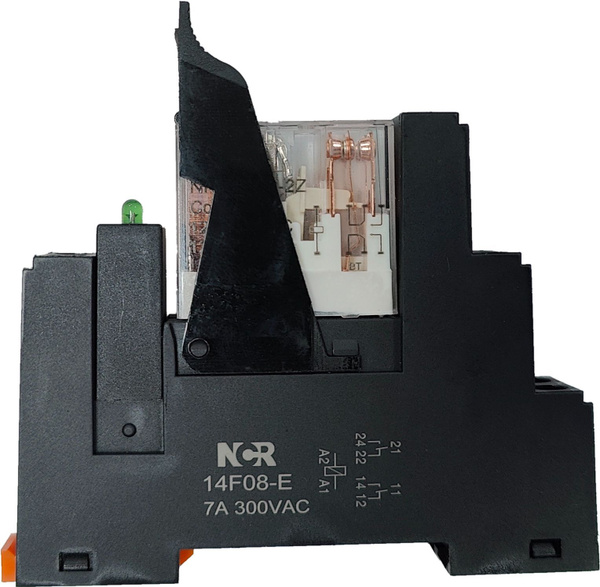 Реле промежуточное на DIN-рейку, 12V DC в сборе - купить по выгодной ...
