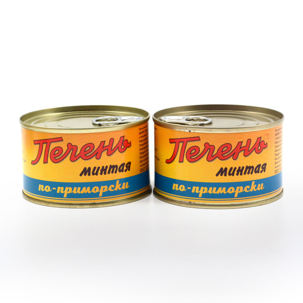Печень минтая по-приморски 210г.*2 банки РКЗ Кайтес - купить с ...