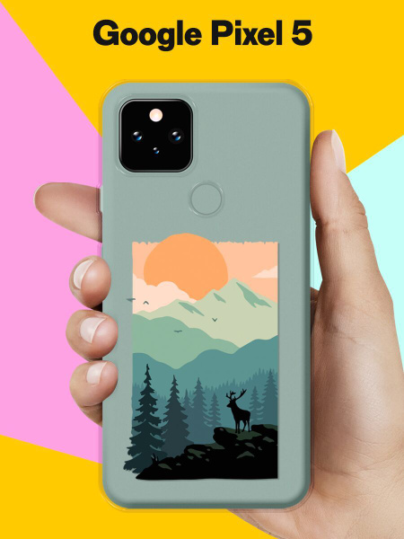 Силиконовый чехол на Google Pixel 5 Закат / для Гугл Пиксель 5 - купить ...