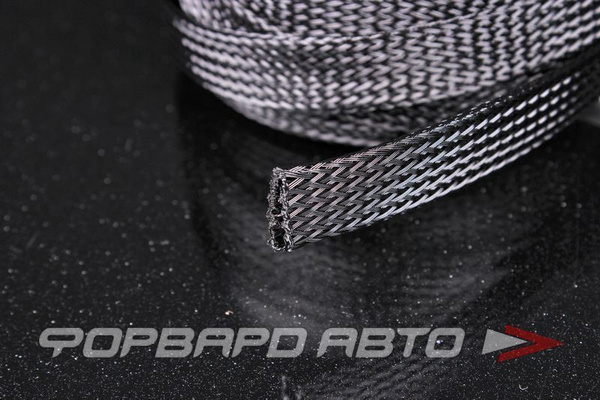 Оплетка "змеиная кожа" 13 мм-19 мм, рулон 7,6 м, черная (Flexo PET 1/2 ...