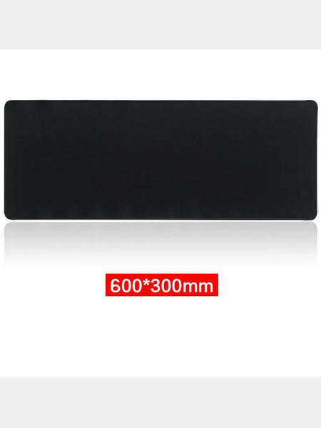 Игровой коврик для мыши, черный с прошитыми краями, 600*300 - купить с ...