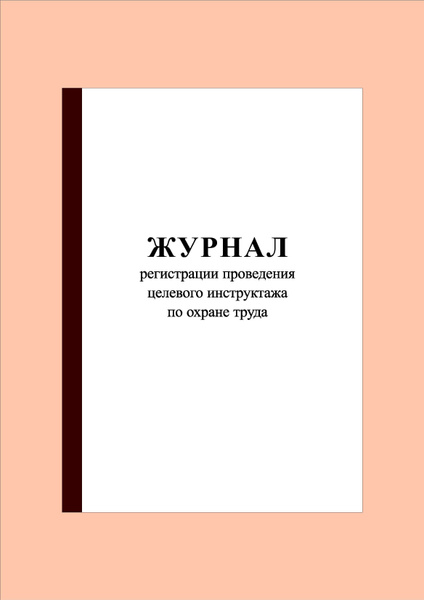 (100 стр.) Журнал регистрации проведения целевого инструктажа по охране ...