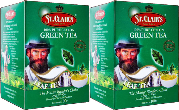 St.Clair's Чай листовой зеленый,100 г, 2 шт - купить с доставкой по ...
