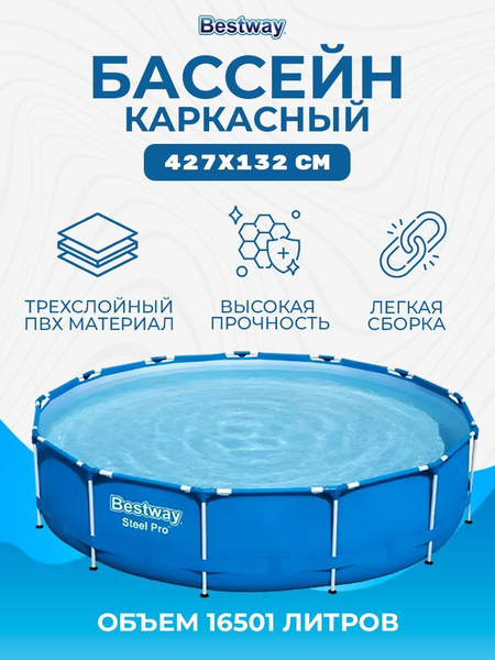 Бассейн Каркасный 427x Bestway целевая аудитория: Взрослая купить c ...