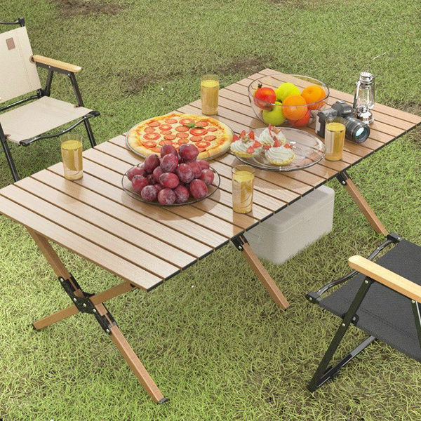 Складной реечный стол алюминиевый (Size M) для пикника, кемпинга .