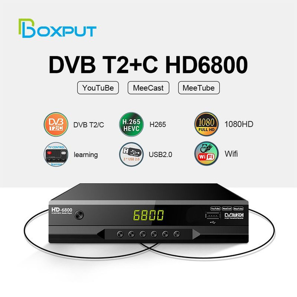ТВ-тюнер BOXPUT DVB T2+C HD6800, черный купить по выгодной цене в ...