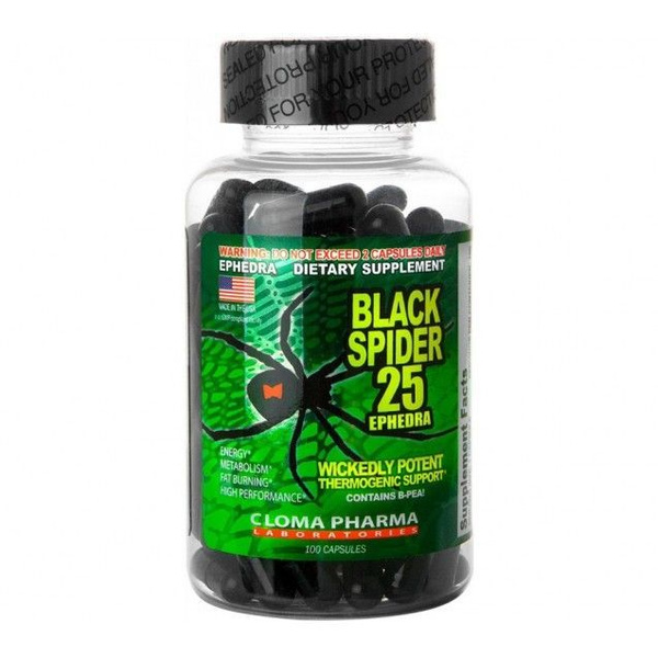 Жиросжигатель Black Spider (100 caps) от Cloma Pharma купить на OZON по ...