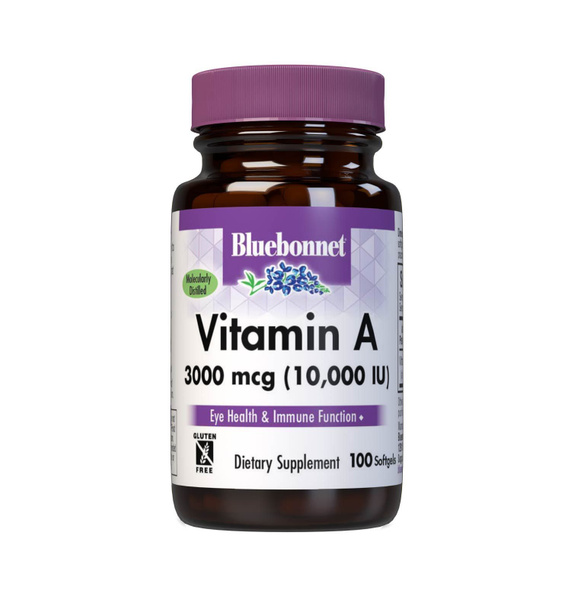 Bluebonnet Nutrition, Витамин А 10 000 МЕ, 100 капсул - купить с ...