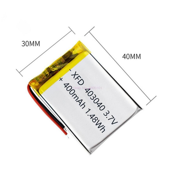 Аккумулятор Li-Pol 403040 ( батарея ) 4*30*40мм 2pin 3.7V/400mAh ...