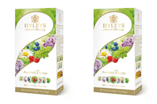 HYLEYS Чай Гармония природы, ассорти, 7 вкусов, 25 пакетиков по 1,5 г ...