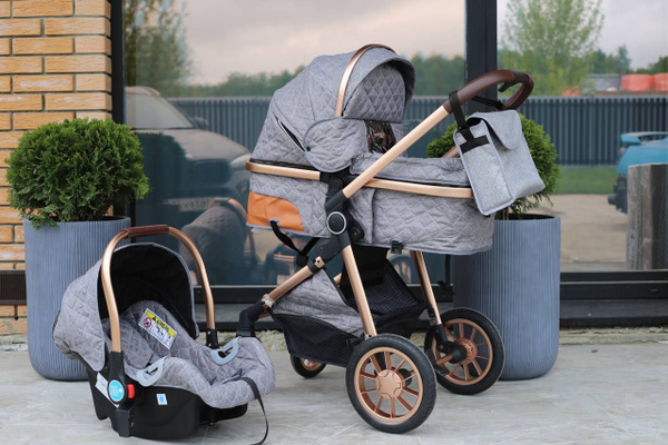 Коляска 3в1 Ining Baby V10 трансформер детская от 0-3 лет Унисекс С ...