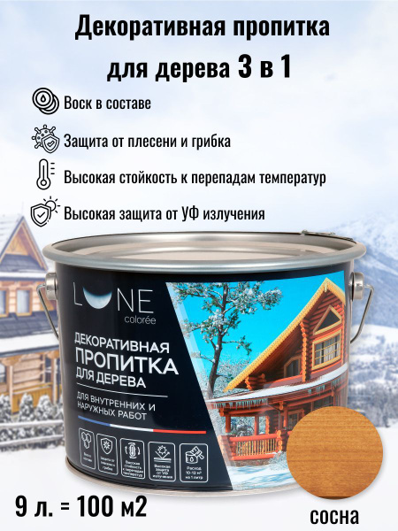 Характеристики Пропитка антисептик для дерева для наружных работ ...