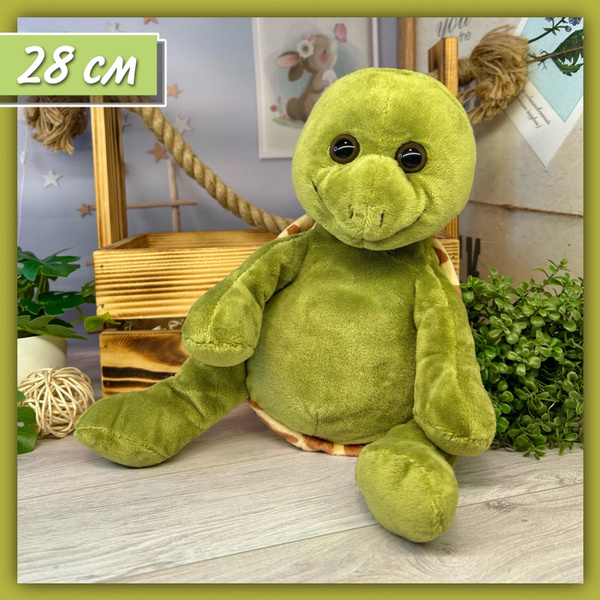 Мягкая игрушка "Морская черепаха Краш" 28 см - плюшевая зеленая ...