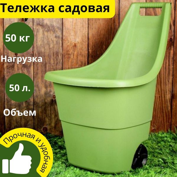 Тачка садовая Curver двухколесная садовая тачка тележка хозяйственная ...