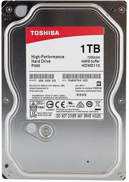 1 ТБ Внутренний жесткий диск Toshiba HDWD110UZSVA (0) - купить по ...