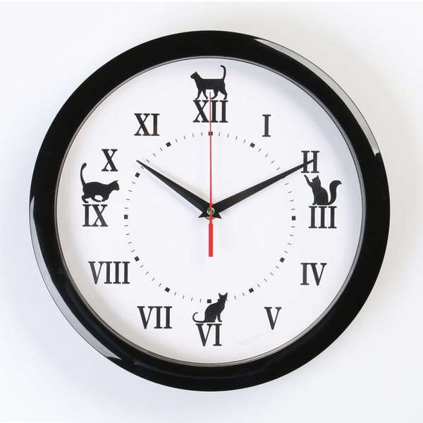 Часы настенные Соломон "Кошки", плавный ход, диаметр 28 см - купить по ...