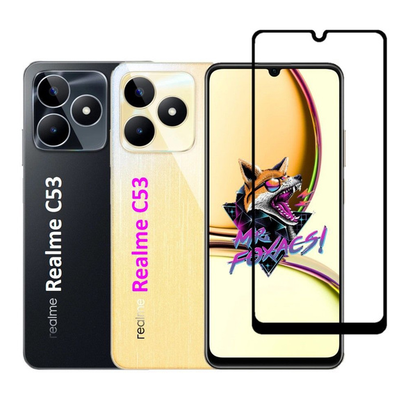 Защитное стекло на Realme C53 ( Реалми С53 ) Полноэкранное закаленное ...