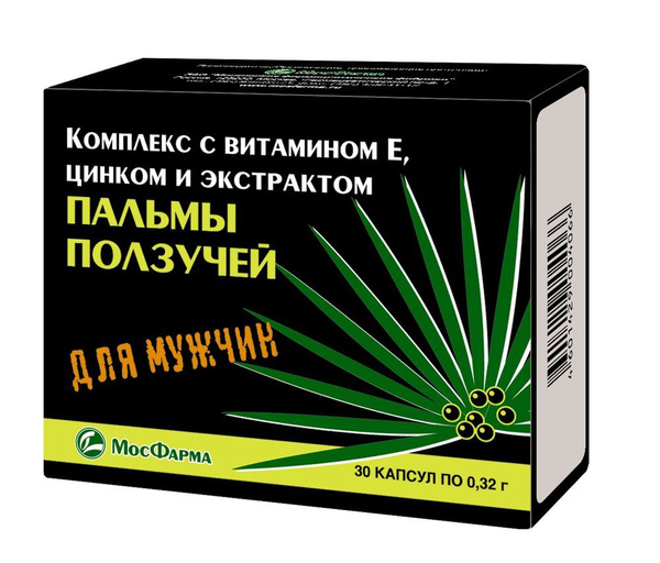 От простатита экстракт пальмы ползучий с витамином Е и цинком. Для ...
