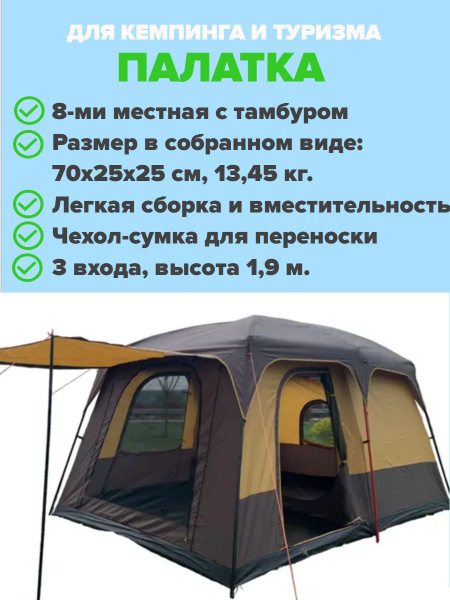Палатка 8-местная MIR-1610 - купить по выгодной цене в интернет ...