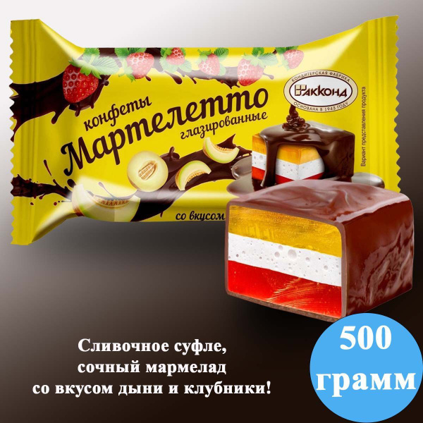 Рот фронт любимая помадка со вкусом клубники со сливками, 250 г