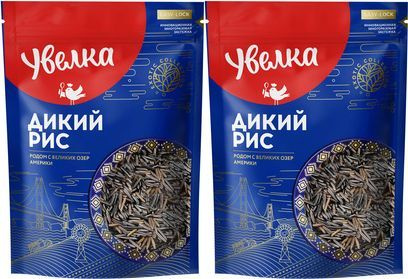 Рис Увелка Дикий, комплект: 2 упаковки по 350 г - купить с доставкой по ...