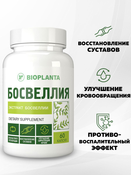 Босвеллия + куркумин - хондропротектор для суставов и связок. 60 капсул ...
