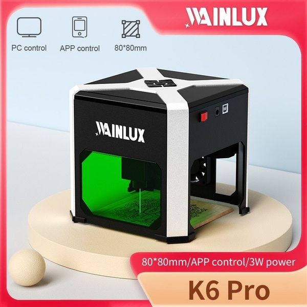 Лазерный гравер Wainlux K6 Pro, 3000 МВт, Bluetooth, мини-ЧПУ, лазерные ...