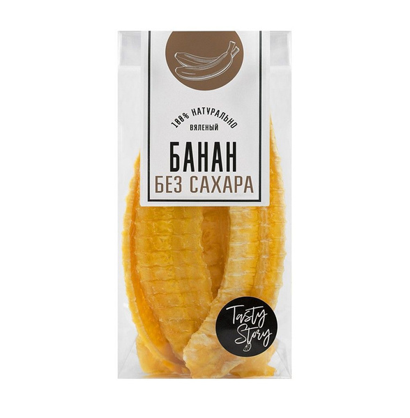Фруктовые слайсы Tasty Story банан вяленый (без сахара) 30 г, Россия ...