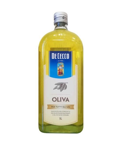 Масло оливковое De Cecco Classico Extra Virgin рафинированное, 1 л ...