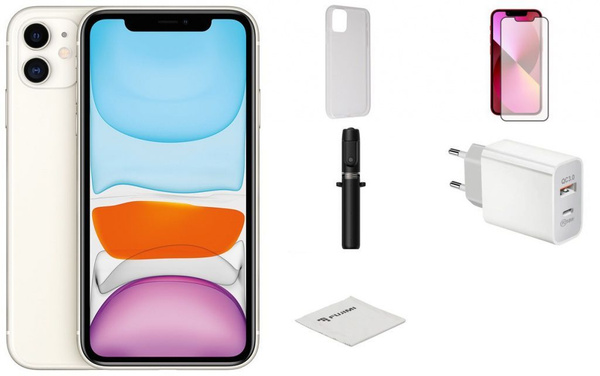 Смартфон Apple iPhone 11 (набор аксессуаров для Selfie + подарочный ...