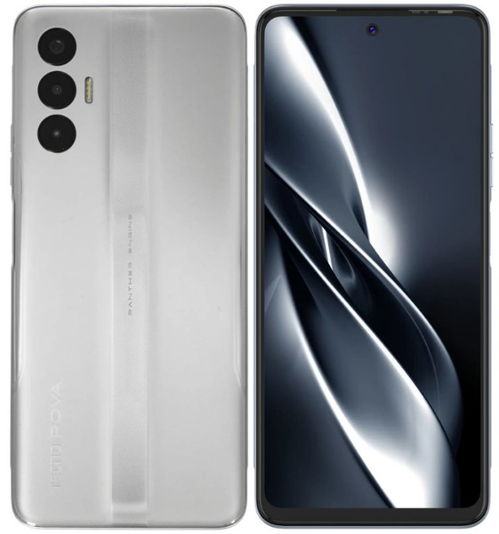 Смартфон Tecno 6,9" POVA 3 128 ГБ (POVA 3) серебристый - купить по ...