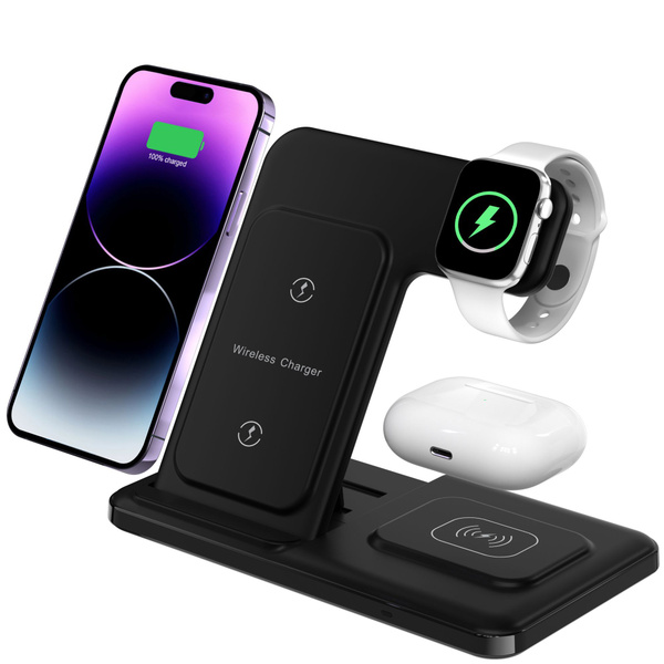 Зарядная станция для мобильных устройств Wireless charger Док станция 3 ...