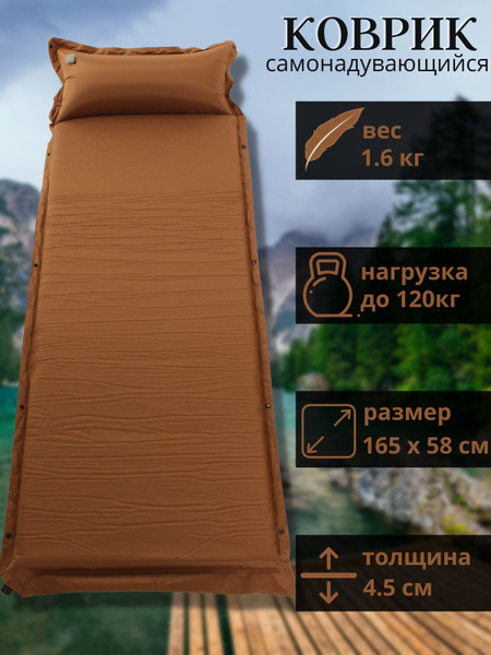 Самонадувающийся одноместный матрас с подушкой - купить с доставкой по ...