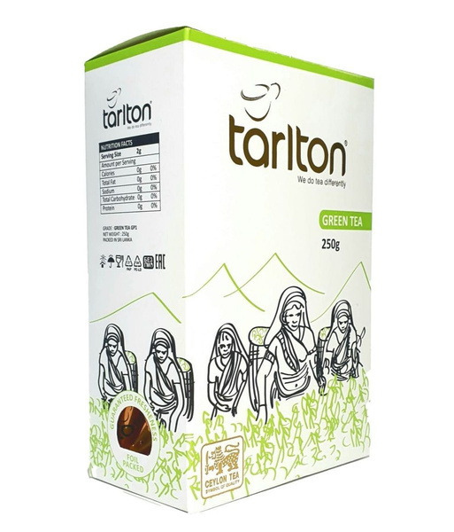 Чай зеленый цейлонский Тарлтон 250г/ Tarlton Green Tea, Шри-Ланка ...