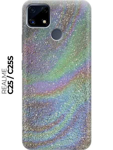 Силиконовый чехол Бензиновый рисунок на Realme C25 / C25S / Рилми С25 ...