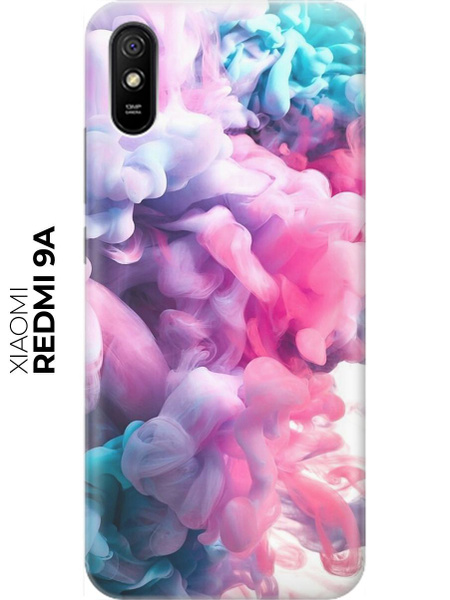 Силиконовый чехол Розово-голубой дым на Xiaomi Redmi 9A / Сяоми Редми ...